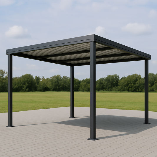Freestanding Flat Roof Trimdeck Patio Kit - 4m x 8m